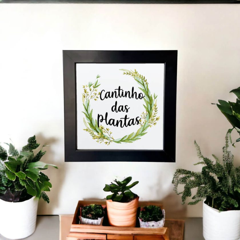 Azulejo Decorativo Para Cantinho Das Plantas A Frase Cantinho Das