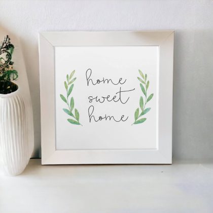 Azulejo decorativo com a frase Home Sweet Home 