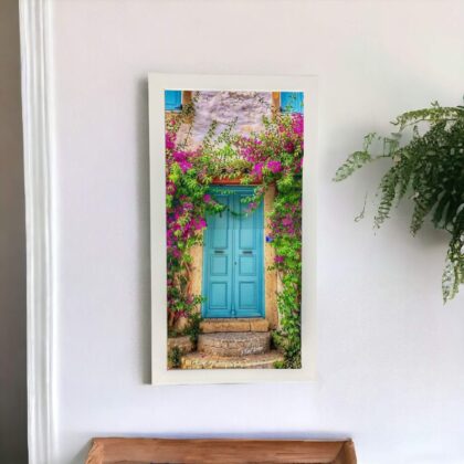 Dupla de azulejos decorativos: Suspirar com a porta azul tiffany – Coleção Encantos