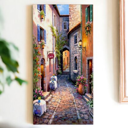 Dupla de azulejos decorativo: Rua Encantada, rua cheia de pedrinhas – Coleção Encantos