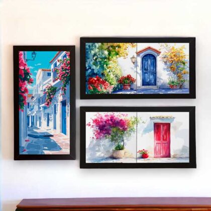 Azulejo decorativo - Conjunto com três duos da Coleção Encantos