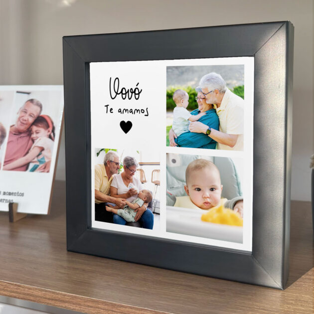 Azulejo Vovó Te Amamos com Fotos – Presente Personalizado para a Vovó - Imagem 7