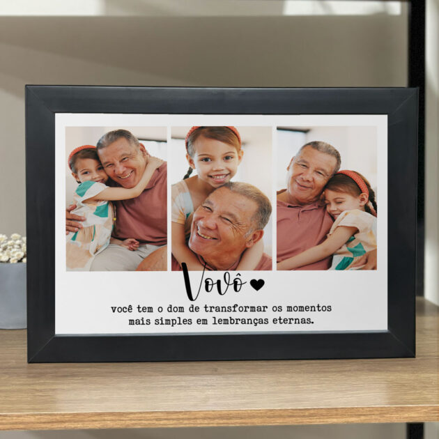 Azulejo Personalizado com fotos Vovô você tem o dom - Presente Criativo - Imagem 5