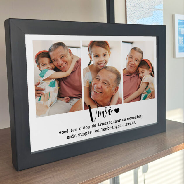 Azulejo Personalizado com fotos Vovô você tem o dom - Presente Criativo - Imagem 4